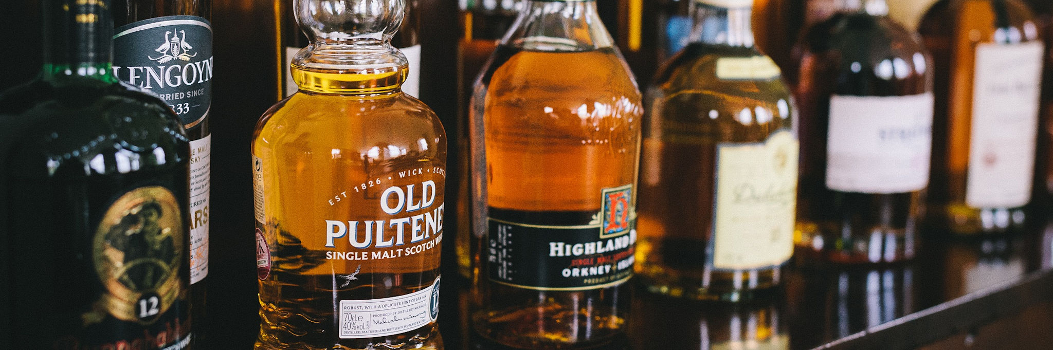 whisky bottles in Scotland