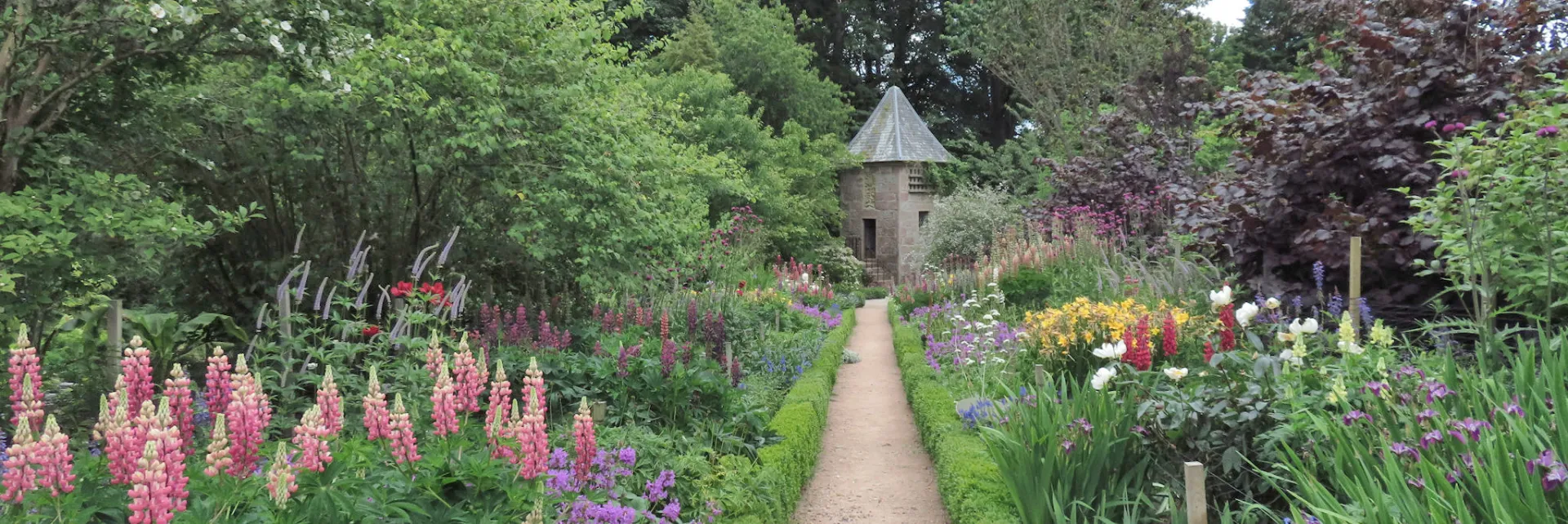 Crathes Castle garden in Aberdeenshire