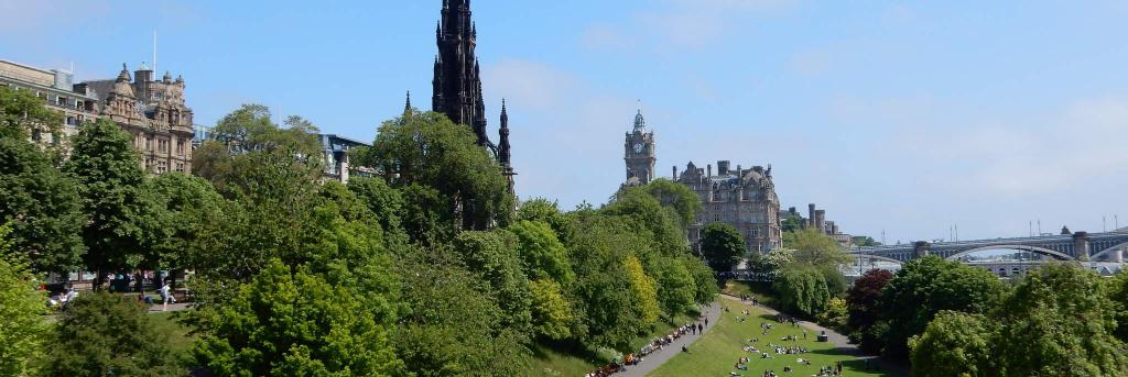 Scott Monument & Waverley Station Edinburgh