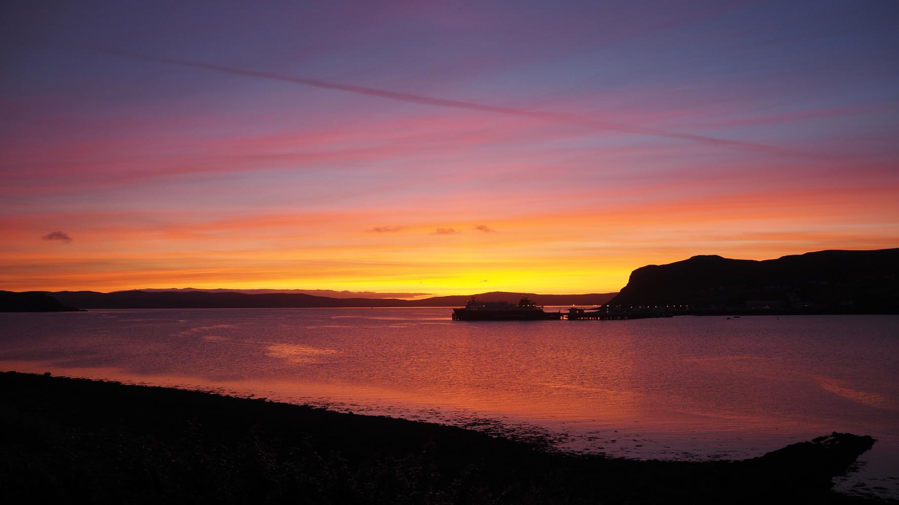 Uig bay sunset, Isle of Skye (Cuil Lodge)