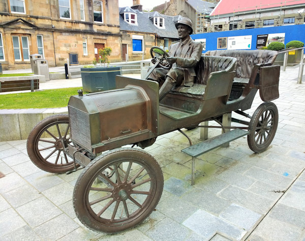 Model T Ford - bronze sculpture in Fort William