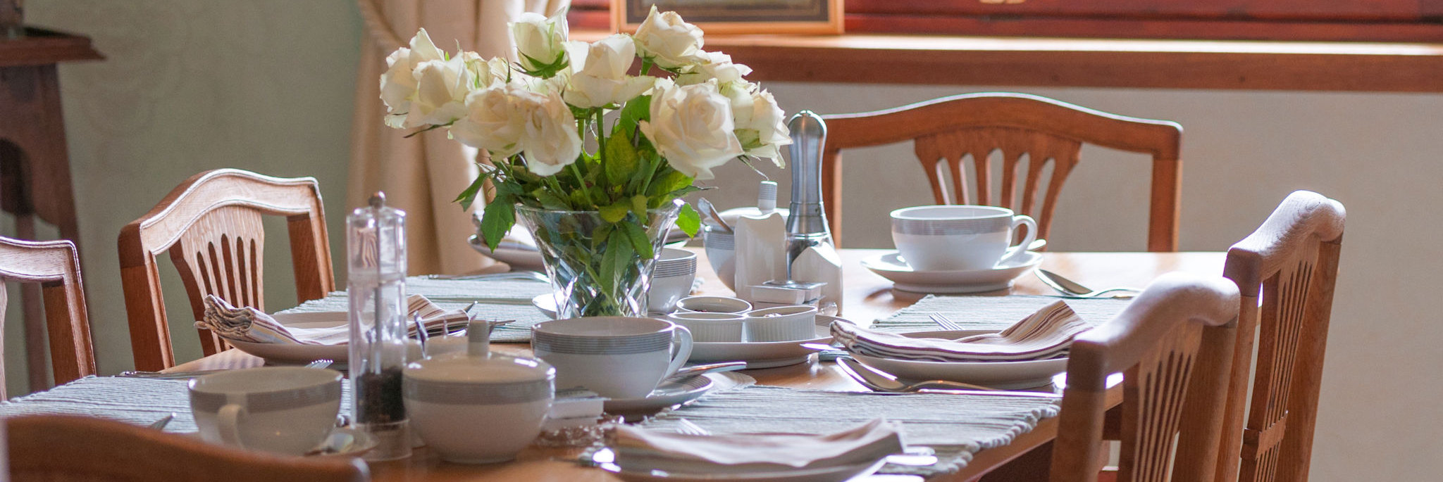 Breakfast table in Scotland