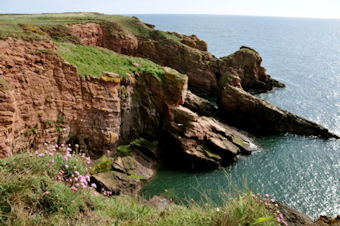 Sea cliffs at Arbroath