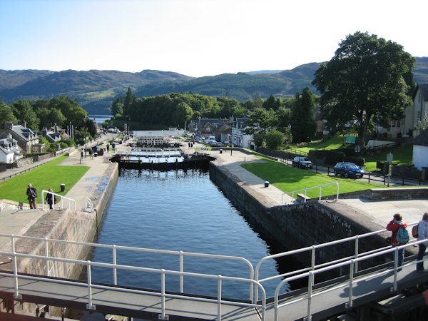 Locks on the Caledonian Canal at Fort Augustus