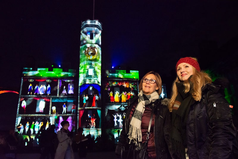 Edinburgh Castle of Light illuminations