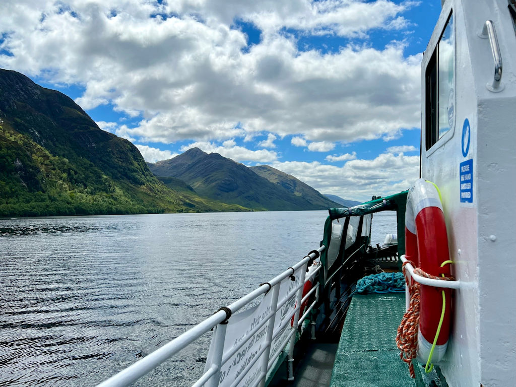 Boat cruise on Loch Shiel in the Highlands