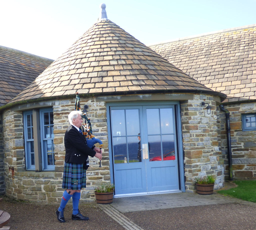 Piper at Castle of Mey tearoom