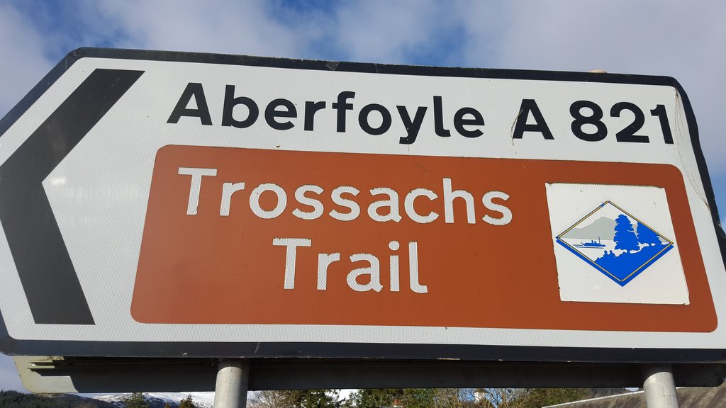 Trossach Trail road sign