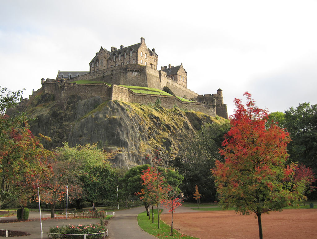 Edinburgh Castle in autumn