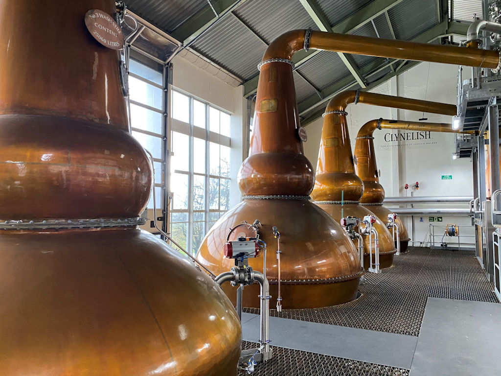 Clynelish whisky distillery stills, Brora