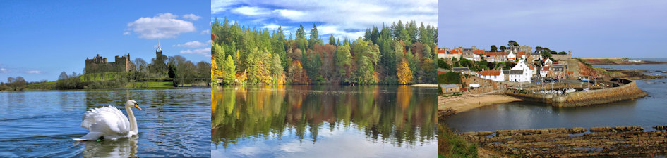 Linlithgow Palace - Perthshire's autumn trees - Crail harbour